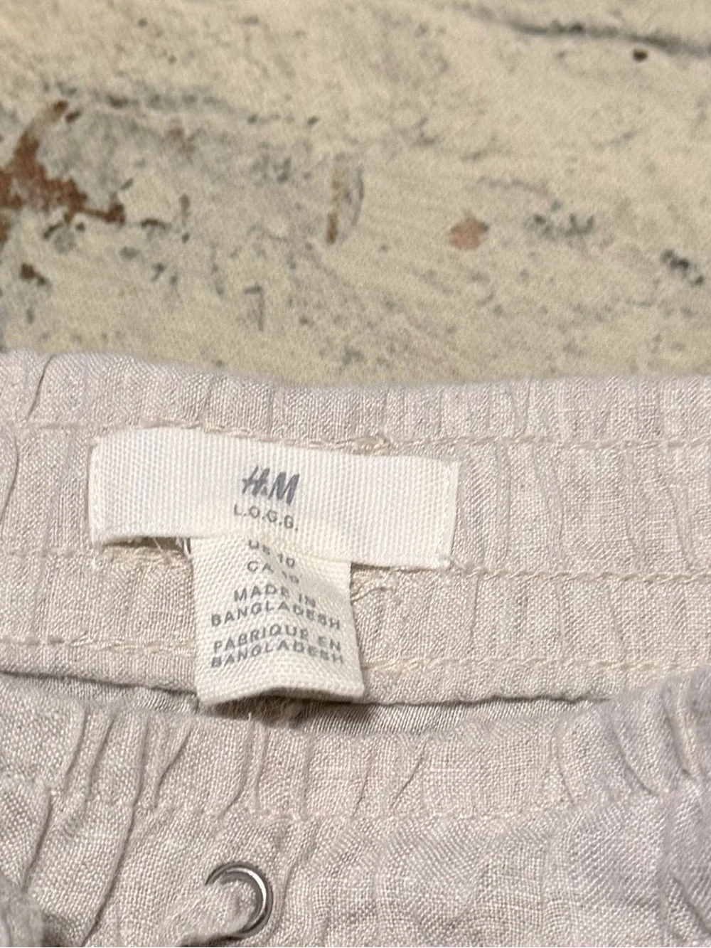 H&M Women’s Light Beige 100% Linen Chinos